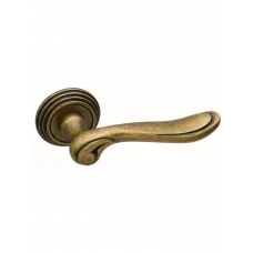 Дверная ручка на круглой розетке ADDEN BAU Isola V209 Aged bronze состаренная бронза