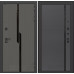 Входная дверь CARBON 22 - Графит софт, черная вставка