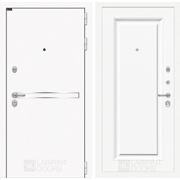 Входная дверь Лайн WHITE 27 - Эмаль RAL 9003