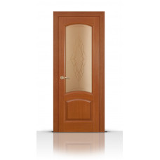 Дверь СитиДорс модель Александрит цвет Анегри темный стекло