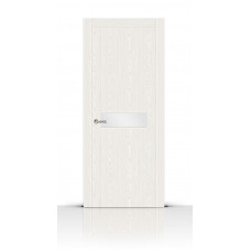 Дверь СитиДорс модель Турин-1 цвет Ясень белый триплекс белый