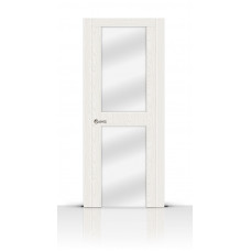 Дверь СитиДорс модель Турин-3 цвет Ясень белый зеркало