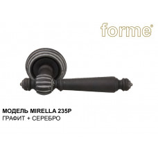 Forme Дверная ручка на розетке 50P MIRELLA 235 графит+серебро