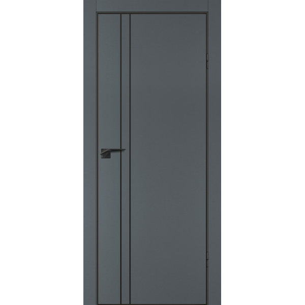 Дверь P-20 черный молдинг PET, кромка ABS черная c 4-х ст. Графит матовый