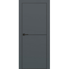 Дверь PX-19 черная кромка с 4-х ст. Графит матовый